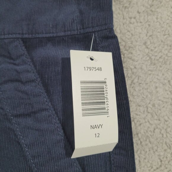 NEW Original Weatherproof Vintage Corduroy Womens 12 Navy Wide-Leg Pants // 25CT - Picture 6 of 8